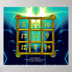 MAGISK SQUARE 33,Blue Turquase Poster