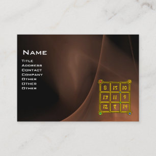 MAGISK SQUARE 33, Brown Black Visitkort