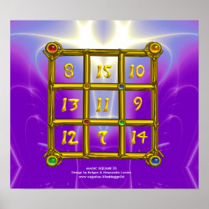 MAGISK SQUARE 33 , Violet Lila Poster