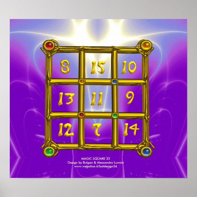 MAGISK SQUARE 33 , Violet Lila Poster (Framsidan)