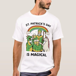 Magisk St. Patricks Day Drakens Unikorn Ölskål T Shirt