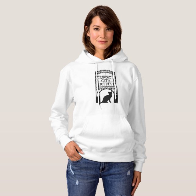 Magisk stadskattungeHoodie Tee Shirt (Hel framsida)