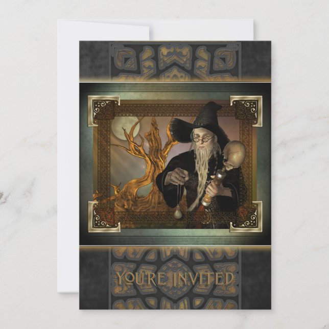 Magisk stor inbjudan för trollkarlar (Framsida)