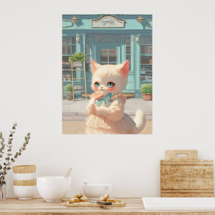 Magisk Suckers: Bao Bao Babykatt Söt Butik Poster