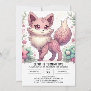 Magisk Sweet Varg Digital Birthday Inbjudningar