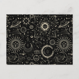 Magisk tarot astrology boho celestial vykort