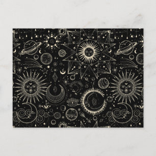 Magisk tarot astrology boho celestial vykort