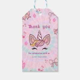 Magisk Tie Dye Enhörning Coquette Slöja Presentetikett