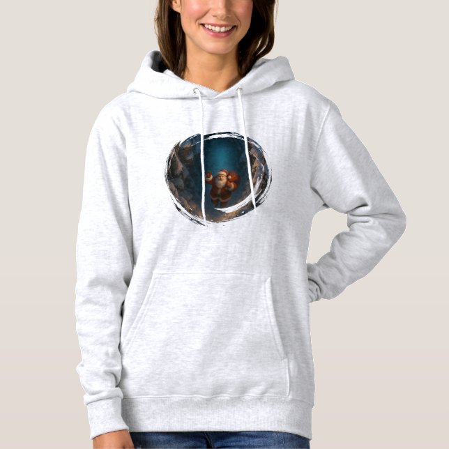 Magisk tomte uppstigande från snöig kanjon t shirt (Framsida)