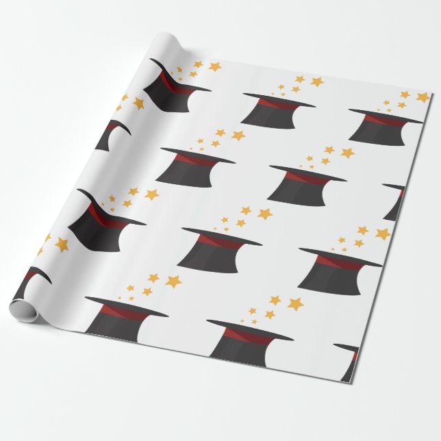 Magisk top hat presentpapper (Utrullad)
