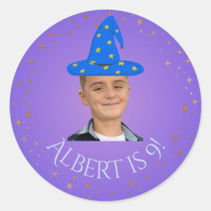 Magisk Trollkarl Foto Godsaker Sticker Runt Klistermärke