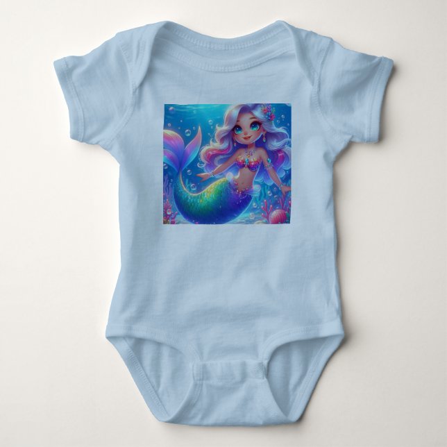 Magisk Undervattensprinsessa Havfrue T Shirt (Framsida)