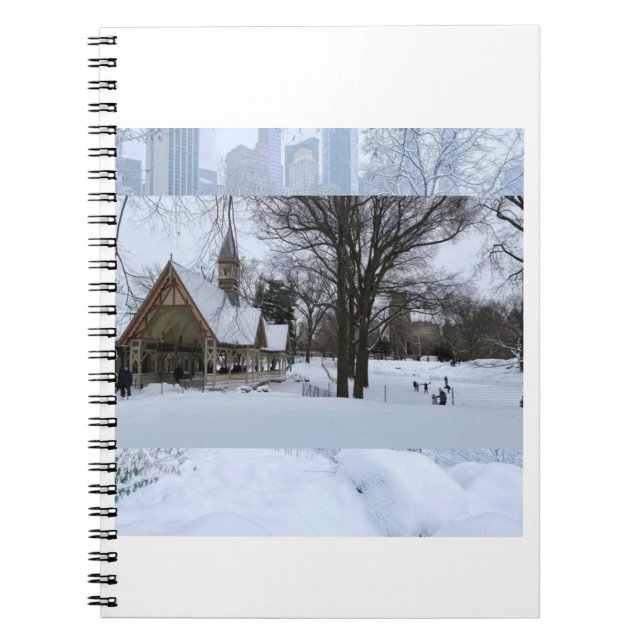 Magisk urban snöscen – vinter i staden anteckningsbok (Framsidan)