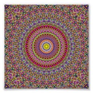 Magisk utsmyckad trädgårds- Mandala Fototryck
