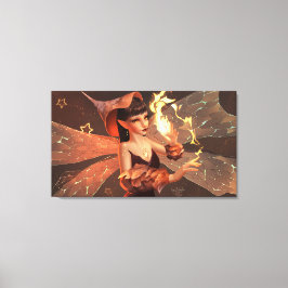 Magisk väggdekor med sagoteckning på canvas