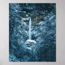 Magisk vattenfall Peričnik i Mojstrana, Slovenien Poster