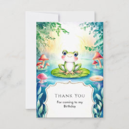Magisk Vattenfärg Groda Födelsedag Tack Kort