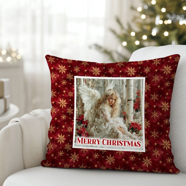 Magisk viktoriansk ängel jul kudd kudde (Magical Victorian Angel Christmas Gift Pillow)