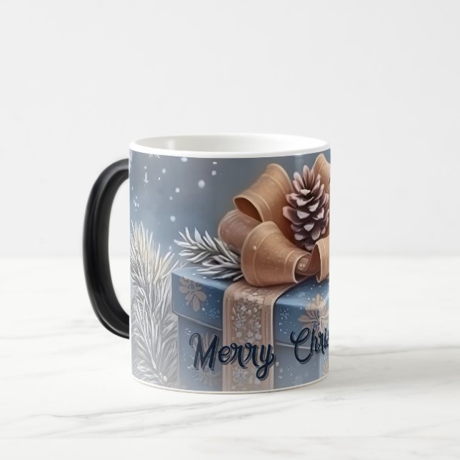 Magisk vinter Glad jul present Scen Mugg (Framsida vänster)