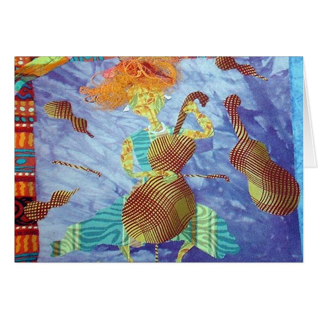 Magisk violoncell hälsningskort (Framsidan Horizontal)