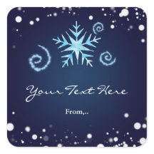 Magisk Virvel Vinter Värld Snöflinga Klistermärke