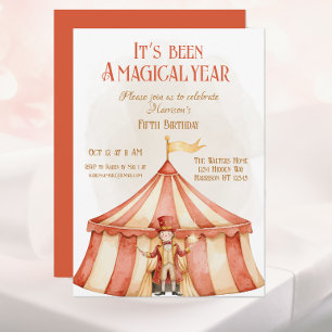 Magiska året Magician Birthday Inbjudningar