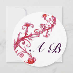 MAGISKA BÄR,MONOGRAM röd lila Meddelande