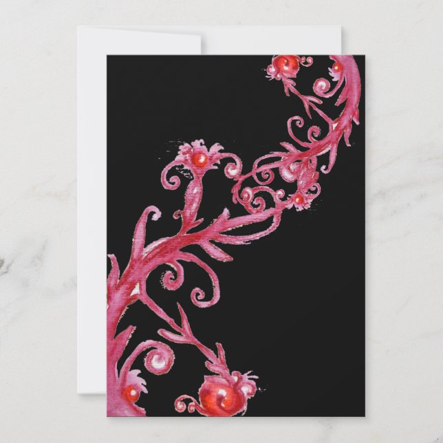 MAGISKA BÄR, röda svarta Inbjudningar (Framsida)