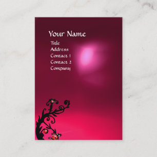 MAGISKA BÄR ROSA FUCHSIA RUBIN MONOGRAM VISITKORT