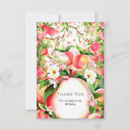 Magiska Barns Peach Födelsedag Tack Kort