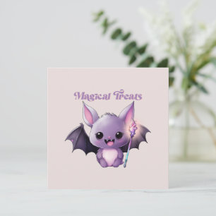 Magiska behandlingar - Cute Lila Fladdermus Hallow