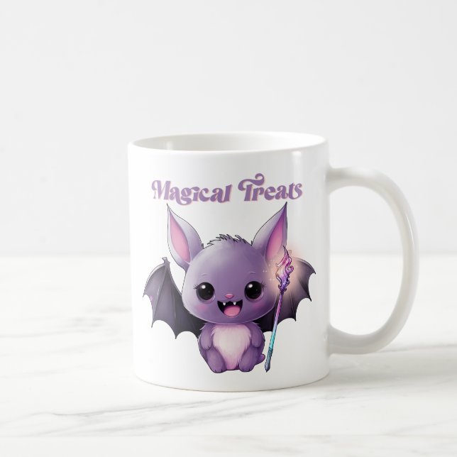 Magiska behandlingar med Cute Fladdermus Kaffemugg (Höger)