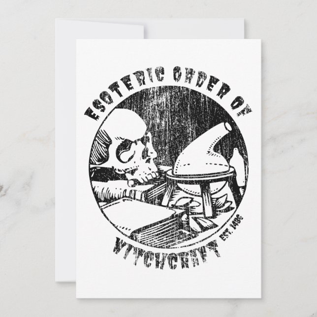 Magiska beställningar på fritidsbåtar Occult Witch Inbjudningar (Framsida)