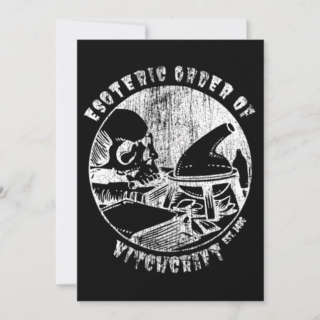 Magiska beställningar på fritidsbåtar Occult Witch Inbjudningar (Framsida)