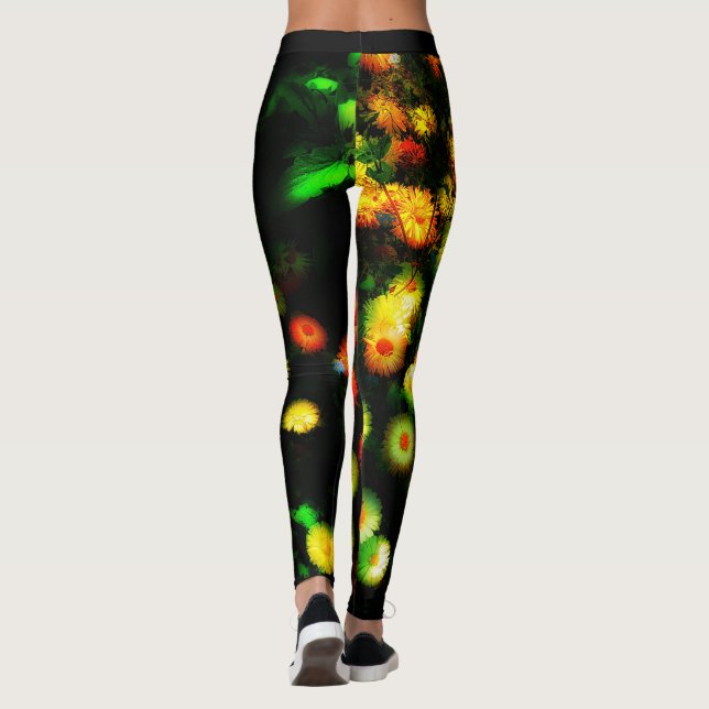 Magiska blommor funky leggings (Baksida)