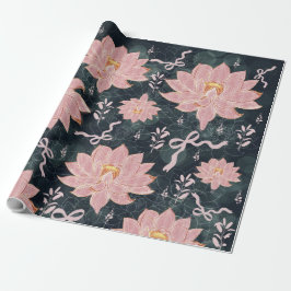 Magiska blommor med glitterdesign  presentpapper
