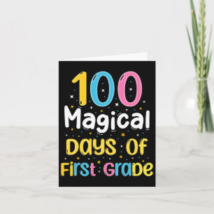 Magiska dagar av första Klass 100-dagen av skoldag Kort