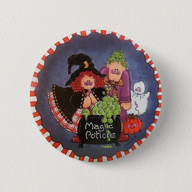Magiska drycker knäppas klämmer fast knapp (Framsida)