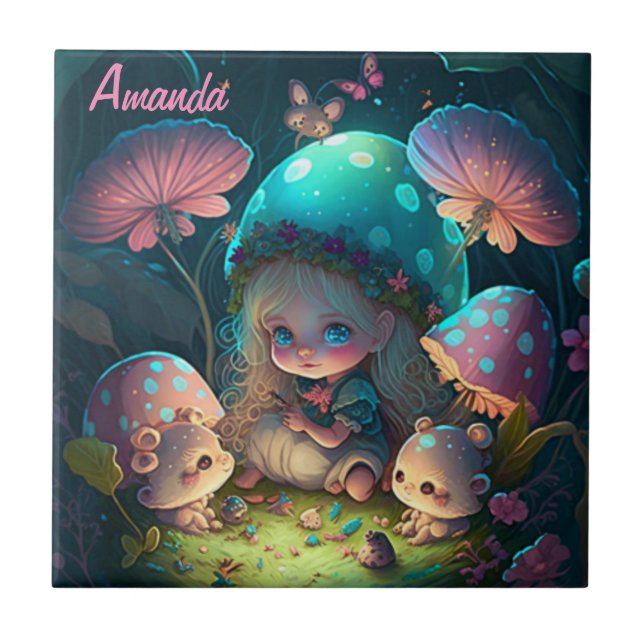 Magiska elf-moment kakelplatta (Framsidan)