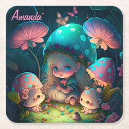 Magiska elf-moment underlägg papper kvadrat