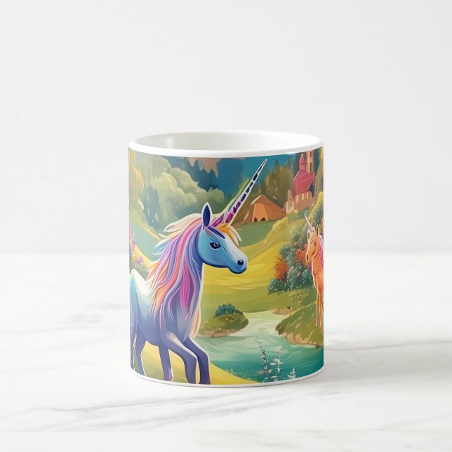 Magiska Enhörningar Fantasilandskap Regnskogslands Kaffemugg (Center)