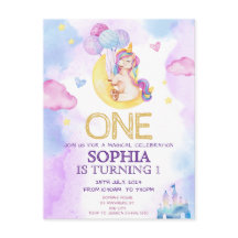 Magiska Enhörningar Lila Akvarell Födelsedagsfest