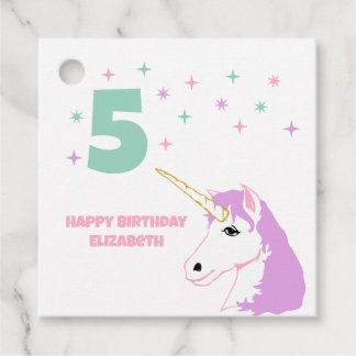 Magiska Enhörningsflickors Födelsedag Gåvor Etiketter
