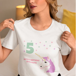 Magiska Enhörningsflickors Födelsedag T Shirt