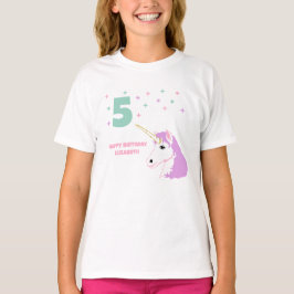Magiska Enhörningsflickors Födelsedag T Shirt
