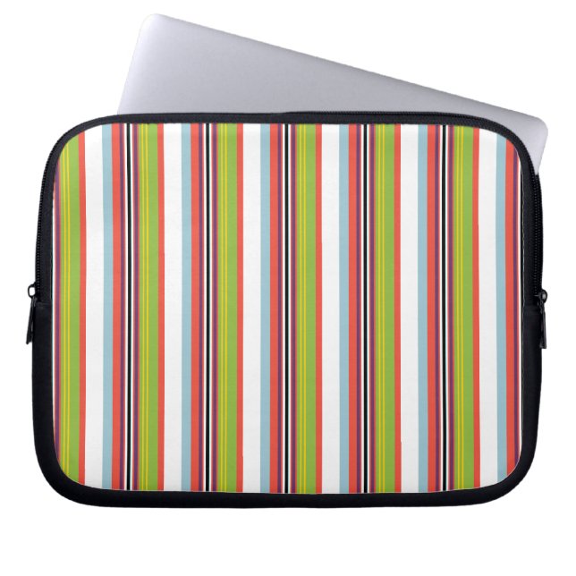 Magiska färgglada ränder laptop fodral (Framsidan)