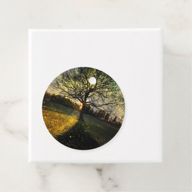 Magiska fireflies drömmande landskap gåvor etiketter (På plats)