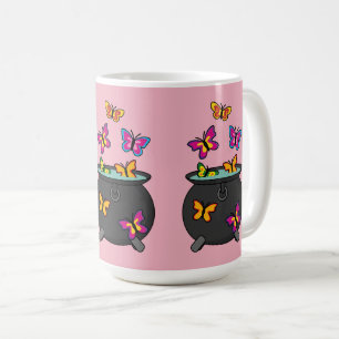 Magiska fjärilar från en Cauldron Kaffemugg
