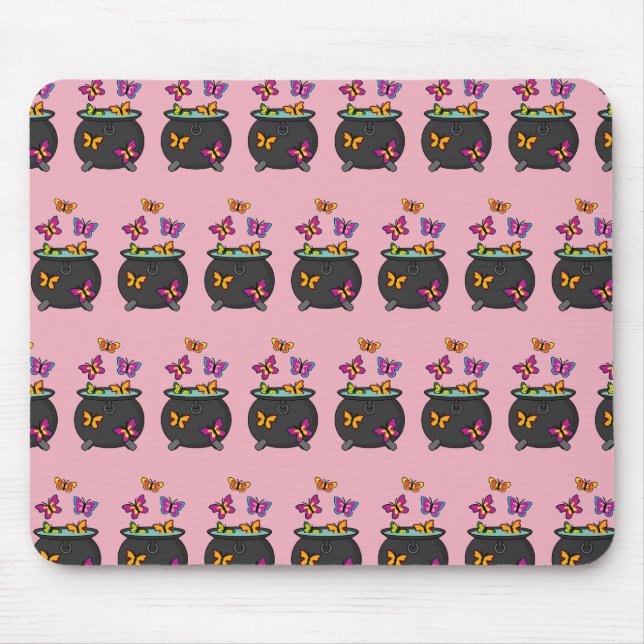 Magiska fjärilar från en Cauldron Musmatta (Framsidan)