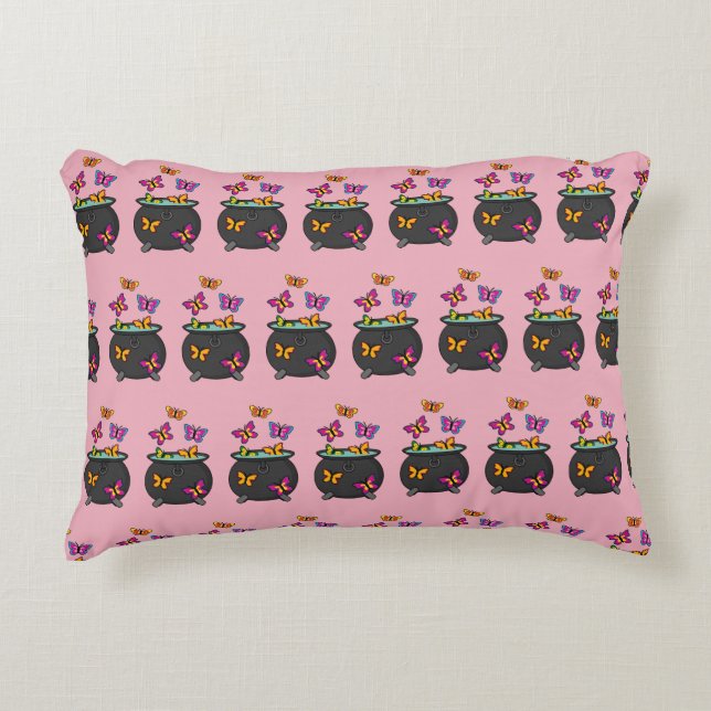 Magiska fjärilar från en Cauldron Prydnadskudde (Framsidan)